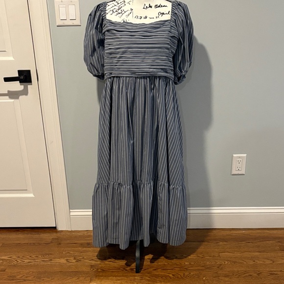 Abercrombie & Fitch Blue Striped Long Sleeve Dress - Picture 1 of 7